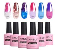 AIMEILI Kit de Esmaltes Semipermanentes Para Uñas Temperatura Cambio De Color Camaleón UV LED Soak Off Set 6 X 10ml - Set 14