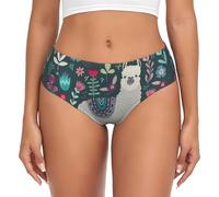 AIMeinn Bonito estampado floral de llama, versátil, elegante, para mujer, flexible, elástico, cómodo, se siente suave, Negro, 3XL