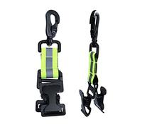 Aimeke 2 piezas Alicates para guantes de bombero doble pinza con mosquetón, guantes Clip,Clips guantes de metal para guantes, cascos, toallas