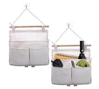 Aimeke 2 Piezas Bolsas de Almacenamiento Colgantes, Organizador Colgante para Puerta y Pared con Gancho Adhesivo, Organizador de Pared Colgante para Dormitorio Baño Oficina Pasillo