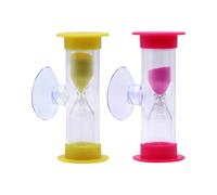 AIMEKE 2 Piezas Reloj Arena 2 Minutos, 3 Minutos, Relojes de Arena, Temporizador para Niños Que Se Cepillan Los Dientes, Escuela, Oficina