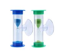 AIMEKE 2 Piezas Reloj Arena Temporizador 2 mins 3 mins Ventosa Reloj de Arena para Niños Que Se Cepillan Los Dientes, Actividades Programadas