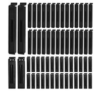 AIMEKE 60 Piezas Pinzas Bolsas Alimentos de Plástico 6 cm/11 cm Pinza Cierre Bolsa de Alimentos Reutilizables Pinzas Cierra Bolsas para Embalaje de Cocina Snacks Caramelos Café (Negras)