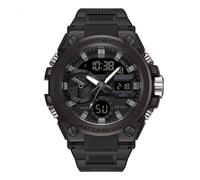 AIMES Reloj deportivo para hombre, resistente al agua, militar, grande, doble pantalla, fecha, multifunción, casul, trabajo, táctica, LED, alarma, cronómetro, 3311-Negro, Reloj deportivo casual de