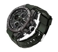 AIMES Reloj Deportivo para Hombre, Resistente al Agua, Militar, LED, Fecha, Alarma, cronómetro, multifunción, táctica, Esfera Grande, para Hombre, B-Verde, Deportivo, Casual, a la Moda, Impermeable