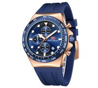 AIMES Relojes analógicos de cuarzo cronógrafo de 30 m, impermeable, correa de silicona luminosa, cara grande, relojes para hombre, negocios, trabajo, deporte, casual, moda, vestido, reloj de pulsera