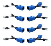 AIMHD Combinador Ethernet RJ45 de 4 pares, divisor PoE Cat5, 2 en 1 (2 cámaras sobre 1 cable) adaptador para 8 cámaras de seguridad IP, sistema de vigilancia NVR