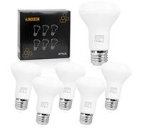 AIMHEIM Bombilla LED E27 Regulable 5000K Luz Blanco Frío, 7W LED R63 Reflectoras Equivalente 70W, Focus Casquillo E27 para Cocina Casa, 6 Piezas