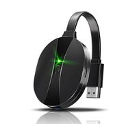 AIMIBO Adaptador de pantalla inalámbrico 4K, 3 Mirroring Way - Directo, DLNA, pantalla de sincronización con cable, 2,4 G 5G @ 60 Hz, HDMI Wireless Dongle para i*OS Android, Windows, MacOS a TV