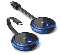 AIMIBO Transmisor USB C inalámbrico y Receptor HDMI, Adaptador de Pantalla HDMI 5G de para transmitir Video Desde MacBook, iPad, iPhone 15/16, cámara a HDTV, Monitor, Protector