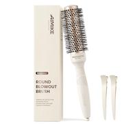 AIMIKE Cepillo Redondo para Secado,NaturaVol Cepillo Redondo Pequeño con Tecnología Cerámica Nano-Térmica, para Secado y Peinado,con 2 Clips (Tubo de 1.3 Pulgadas, Cerdas de 2.1 Pulgadas)