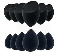 AIMILIQI Esponja de maquillaje para batidora de belleza, juego de 12 esponjas de maquillaje con base de belleza, soporte para licuadora, impecable para líquidos, crema y polvo, esponjas de maquillaje