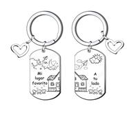 AIMINI Regalos San Valentín Regalos Parejas Llavero de Regalo para Novia o Novio Regalo Bodas Regalos Aniversario Regalos Cumpleaños Regalos Navidad Llavero mujer/hombre