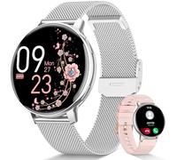 AIMIUVEI Reloj Inteligente Mujer, Smartwatch Mujer con Llamada 24H Pulsómetro, SpO2, Seguimiento del Periodo, 120+ Modo Deporte, Sueño, Podómetro IP68 Fitness Tracker iOS/Android, Regalo, Plata
