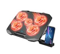 AIMIUZI Almohadilla de refrigeración para computadora portátil para portátiles de 12 a 15.6 Pulgadas, Soporte de refrigeración para Laptop con 5 Ventiladores silenciosos, 5 Alturas Ajustables, 2