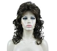 Aimole Peluca de pelo sintético largo y rizado para mujer (8 lt castaño marrón)