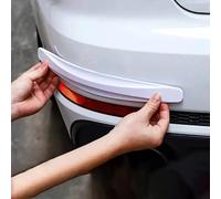 AIMQIAD 4 Tiras Anticolisión para Parachoques de Coche, Pegatinas Protectoras para Esquinas de Puertas, Compatible con Peugeot 307 407 607,2-White