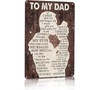 AimQurt Funny To My Dad Gifts Always Be My Hero Dad Letrero de lata de hija perfecto para la habitación de los hombres, cueva, oficina, garaje, taller, hogar, bar, decoración, 8 x 12 pulgadas, estilo