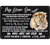 AimQurt Letrero de metal con texto en inglés «To My Son To Son Gift from Dad Signs I Closed My Eyes For But A Moment And Suddenly A Man Stood Where A Boy Used To Be Vintage Retro Home Wall Decoration