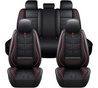 AIMXGBPS Fundas para Asientos de Coche en Cuero para Suzuki Swift 2011-2018 2019 2020 2021 2022 2023 2024 2025, Juego Completo de 5 Piezas, Protectores de Asiento Impermeables Antideslizantes,Red