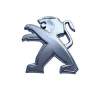 AIMXGBPS Pegatina con Emblema Metal 3D para Parachoques Delantero Maletero Coche, Accesorio Decorativo Exterior para Peugeot 207 307 107 407 507 508 408 308 206 406 1008 5008 3008,Normal-Silber