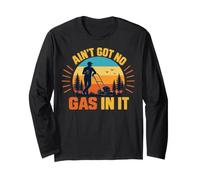 AIN’t Got No Gas in It Funny Lawn Mower Yard Humor Retro Manga Larga