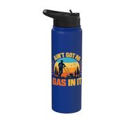 Ain’t Got No Gas in It Funny Lawn Mower Yard Humor Retro Stainless Steel Insulated Water Bottle