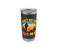 Ain’t Got No Gas in It Funny Lawn Mower Yard Humor Retro Vaso térmico de acero inoxidable de doble pared