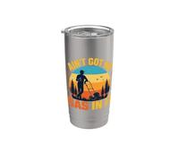 Ain’t Got No Gas in It Funny Lawn Mower Yard Humor Retro Vaso térmico de acero inoxidable de doble pared