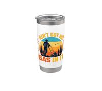 Ain’t Got No Gas in It Funny Lawn Mower Yard Humor Retro Vaso térmico de acero inoxidable de doble pared