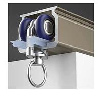 ain Track - Barra divisora de techo recta para hospital, teatro, oficina, aleación de aluminio, color negro, y versátil