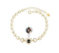 Aina Lighting Pulsera con Foto Personalizada Pulsera con Foto proyeccion Pulsera con Imagen Dentro Te Quiero Pulsera 100 Idiomas Pulsera de Memoria de Fotos Regalo de joyería para Mujeres