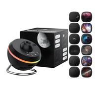 Ainael Proyector Galaxia, Proyector Estrellas Planetario Doméstico Techo Espacial Luz Nocturna con Tira, Meteor and Galaxy Projector & 2 Filme Set para Niños Aultos Regalo