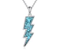 AINFQY Collar de plata de ley 925 con colgante de bumerán reversible, de ópalo blanco, ideal como regalo para mujeres y niñas, 32.8mm, Plata esterlina, No es una piedra preciosa