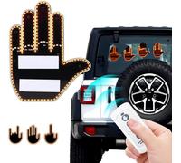 Ainid Luz de dedo de gesto para coche, luz LED para ventana trasera de coche, accesorios divertidos para coche, iluminación de advertencia
