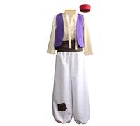 Ainiel Men’s Arab Prince Costume Suits Party (M) White