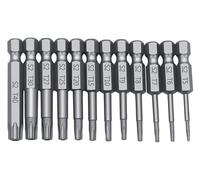 ainih Destornillador de cabeza plana, juego de brocas de seguridad a prueba de manipulaciones for taladro eléctrico, adaptador de extensión magnético, broca hexagonal estriada