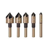 ainih Juego de brocas avellanadoras titanio alta velocidad for biselado 1/4" con cono hexagonal, broca avellanada madera y metal, herramienta desbarbar biselar