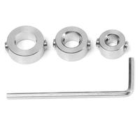 ainih Juego de collarines de tope for brocas de carpintería de 3 mm a 16 mm, anillo de tope de profundidad for brocas, localizador de acero inoxidable