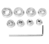 ainih Juego de collarines de tope for brocas de carpintería de 3 mm a 16 mm, anillo de tope de profundidad for brocas, localizador de acero inoxidable
