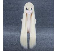 Ainime Nier: automata A2 Silver/Light Golden Wig Cosplay Disfraz Yorha Type a No.2 Mujeres sintéticas pelo largo Fiesta de Halloween Pelucas dm-870