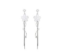 AININI Pendientes colgantes de gota para mujer, elegantes, hipoalergénicos, con borla, aretes vintage, aretes con flecos, regalos para mujeres, niñas, orejas sensibles, Metal, circonita