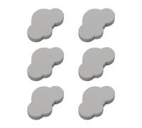 AINIUNIU 6 Pomos de Cajón con Forma de Nube para Muebles, Pomos de Goma con Forma de Dibujos Animados para Niñas Niños, para Tiradores de Armario, Cajones, Armarios de Habitación Infantil