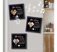 Ainiupi Imán de Nevera con álbum de música Personalizado con Foto, imán de Nevera con música, imán de Nevera con Canciones y Calendario, Regalos Musicales de Aniversario para Pareja