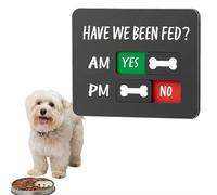 Ainiupi Recordatorio de alimentación para perros y gatos con imán, T-racker de comida para mascotas con mensaje en T Have We Been Fed AM/PM, imanes alimentados para nevera, evita la sobrealimentación