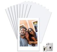 Ainiv 10 Pzs Marco Foto Magnético 9,3x6,3cm (3,7x2,5in), Compatible con Película Instax Mini, Marcos de Fotos Magnéticos para Nevera para Fotos, Postales, Avisos - Blanco