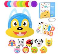 Ainiv 10Pack Platos de Papel, Platos Plastico Redonda, Colores Platos Papel, Animal Platos de Papel para Cumpleaños, Platos de Papel Fiesta, DIY Platos para Bodas, Fiestas, Picnic (B)