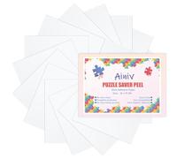 Ainiv 16PCS Hojas de Pegamento para Puzzles, Despegable Cola Transparente Papel Adhesivo, Lámina Adhesivas para Rompecabezas para Preservar 2000PCS, Lámina Accesorios Puzzle para Asegurar y Proteger