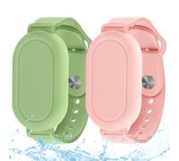 Ainiv 2 Piezas Pulsera para Galaxy SmartTag 2, Silicona Anti-Arañazos Correa para Smart Tag 2, Impermeable Funda Protectora de Pulsera Compatible con Samsung Smarttag 2 para Niños y Personas Mayores