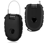 Ainiv 2PCS 4 Dígitos Retráctil Candado Cable, 130cm Núcleo de Acero Inoxidable Candados Numeros, Candado Patinete Electrico para Equipaje, Cascos, Maletas, Bicicletas y Tablas de Snowboard